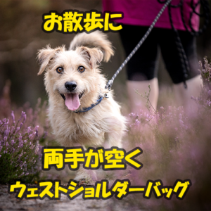 お散歩に両手が空く　ウェストショルダーバッグ